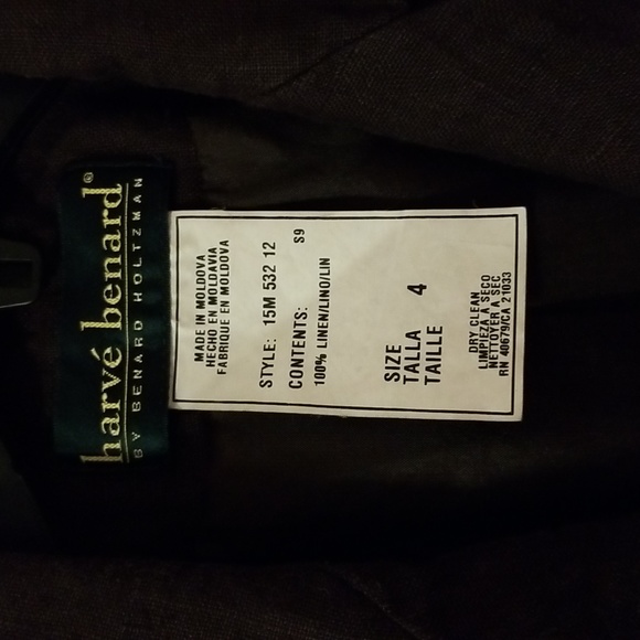 Harve Benard Linen Blazer Size 4: A - Picture 2 of 4